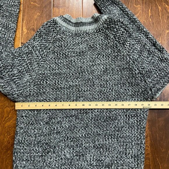 Anderson Little Vintage 90s Cable Knit Gray V-Neck Sweater Men's Size Large - Picture 7 of 8